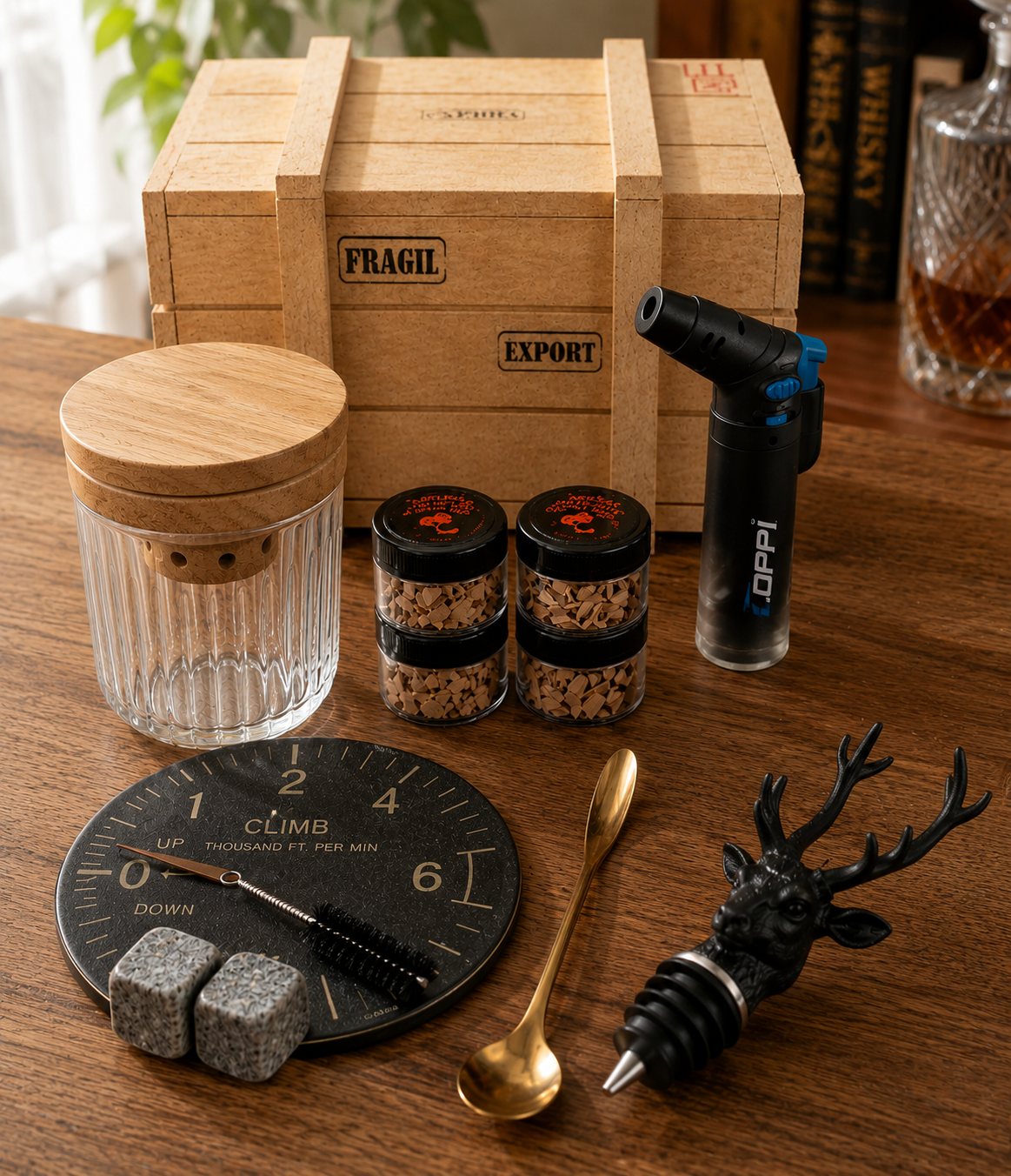 kit patron ahumador de licores accesorios