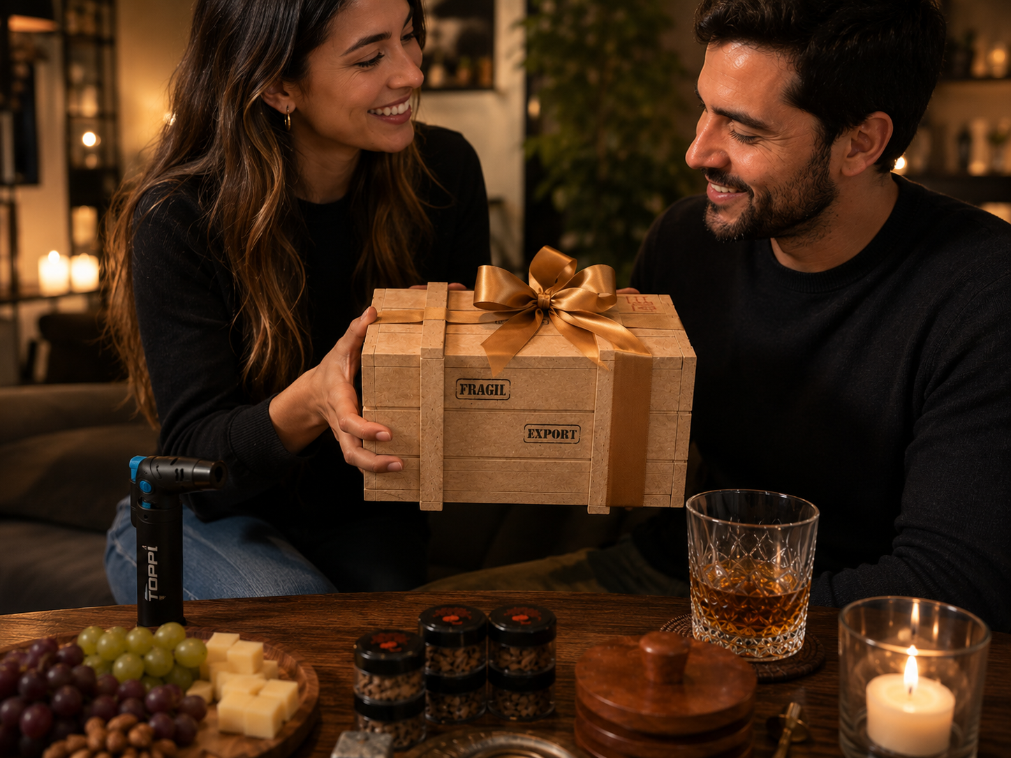 kit patron ahumador licores regalo